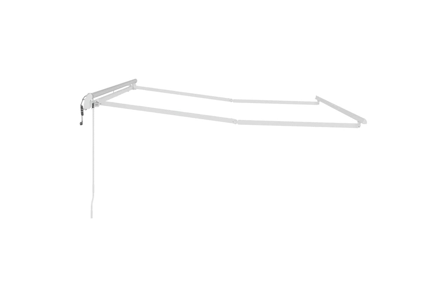 Vidaxl Awning Manual White 3 X 25 M Metal-5