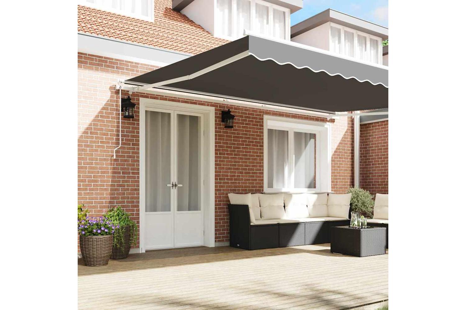 Vidaxl Awning Manual White 45 X 3 M Metal-3
