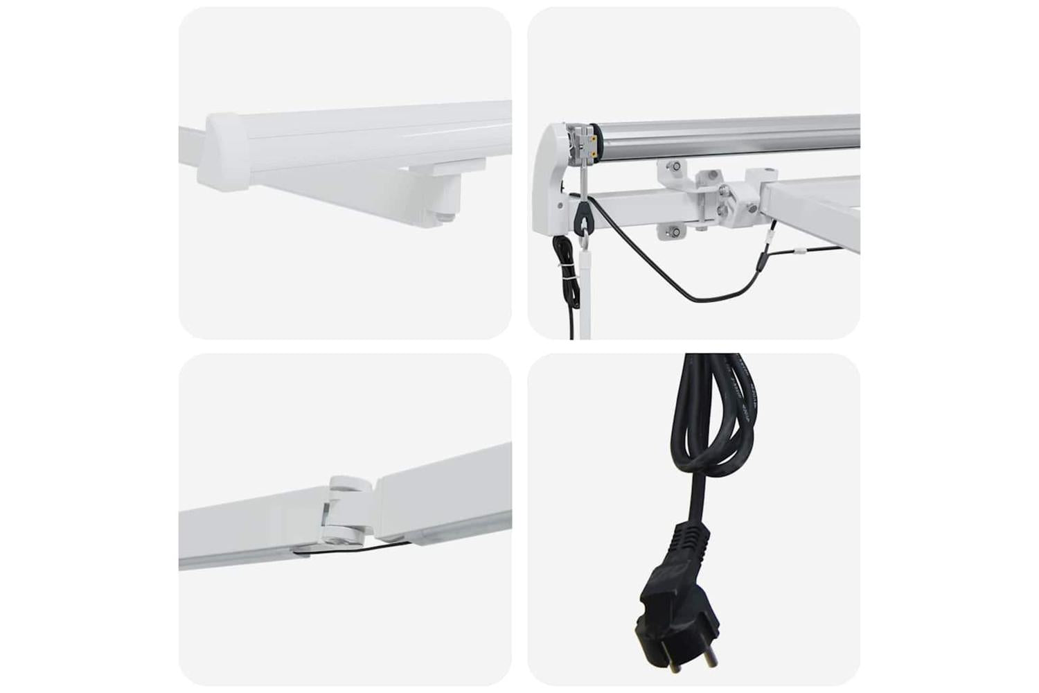 Vidaxl Awning With Manual White 45 X 35 M Metal-9