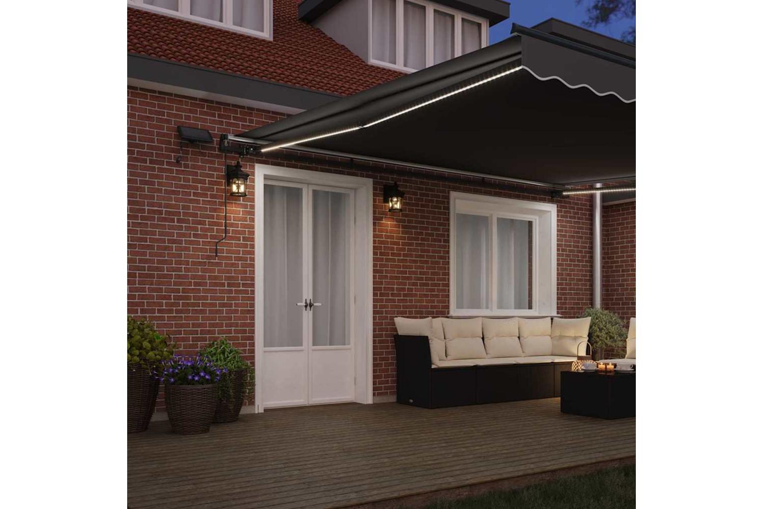 Vidaxl Awning With Manual Anthracite 5 X 35 M Metal-3