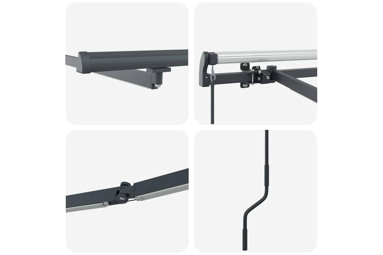 Vidaxl Awning With Manual Anthracite 5 X 35 M Metal-9