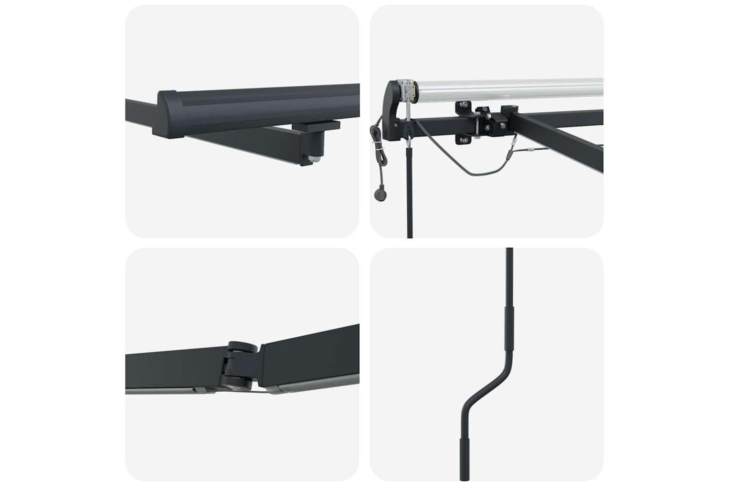 Vidaxl Awning With Manual Anthracite 6 X 35 M Metal-9