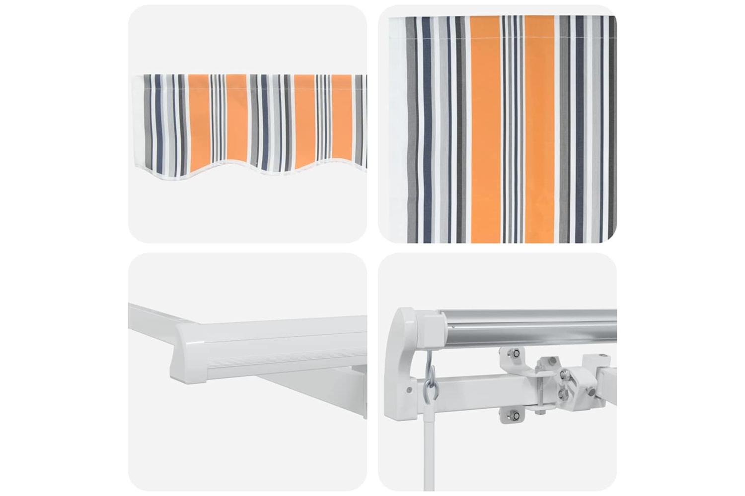Vidaxl Retractable Awning Manual Multicolour Stripe 250 X 200 Cm-8