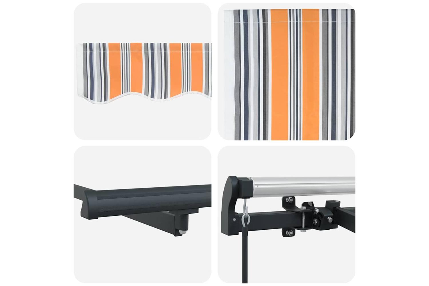 Vidaxl Retractable Awning Manual Multicolour Stripe 250 X 200 Cm-8