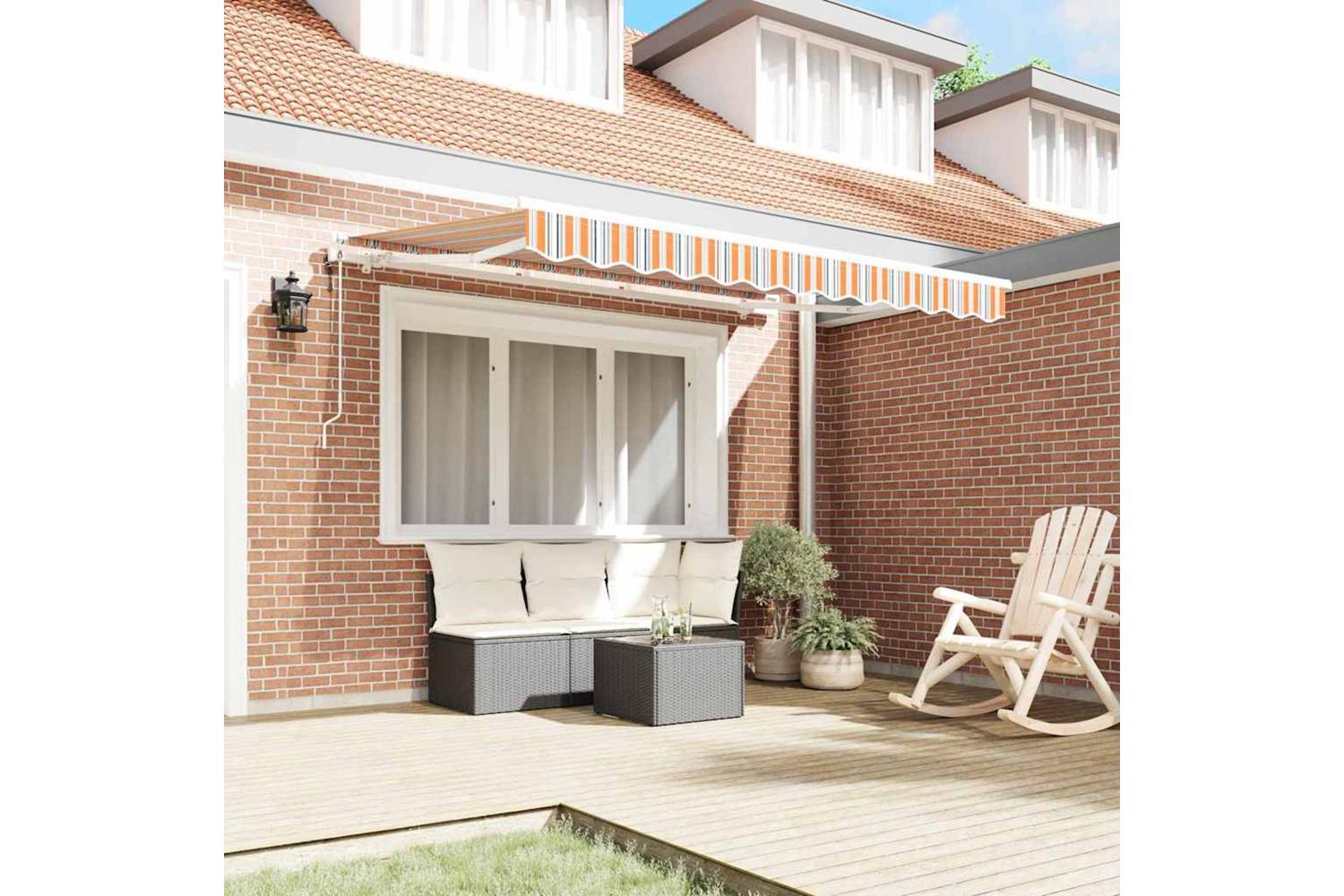 Vidaxl Retractable Awning Multicolour Stripe 250 X 200 Cm-3