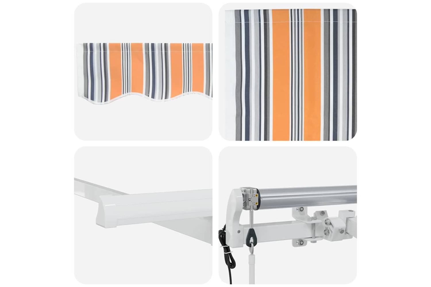 Vidaxl Retractable Awning Multicolour Stripe 250 X 200 Cm-8
