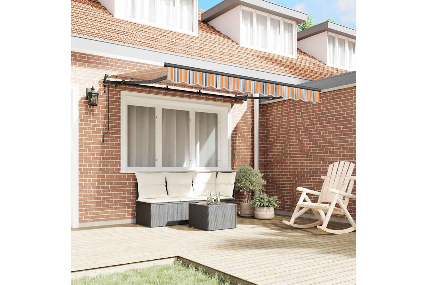 Vidaxl Retractable Awning Multicolour Stripe 250 X 200 Cm-3
