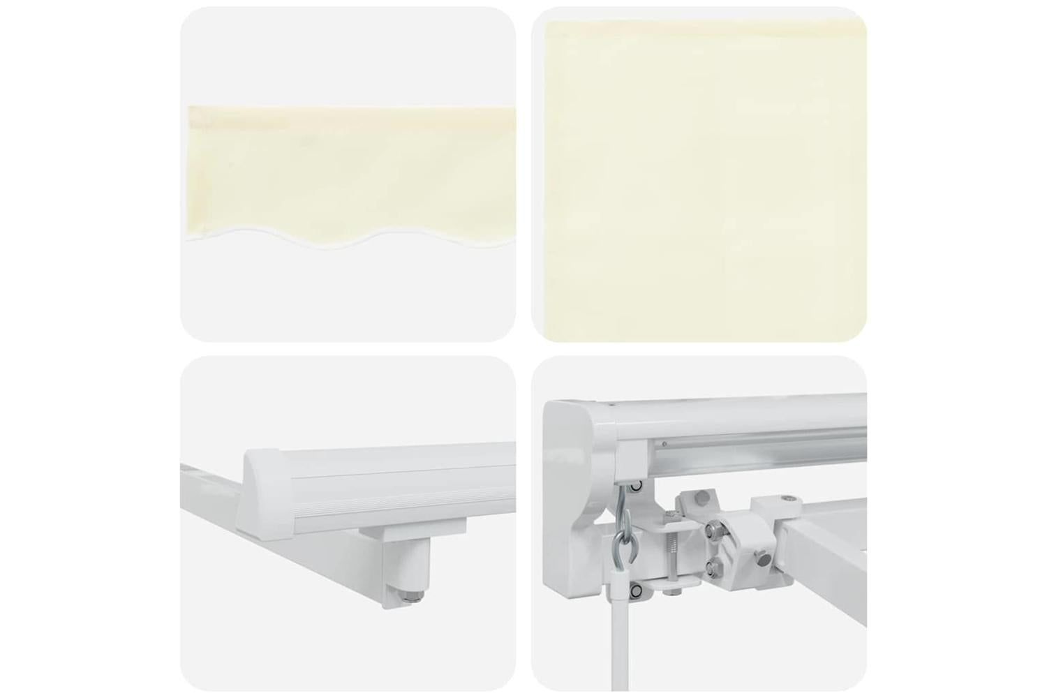 Vidaxl Retractable Awning Manual Cream 350x200 Cm Fabric-8
