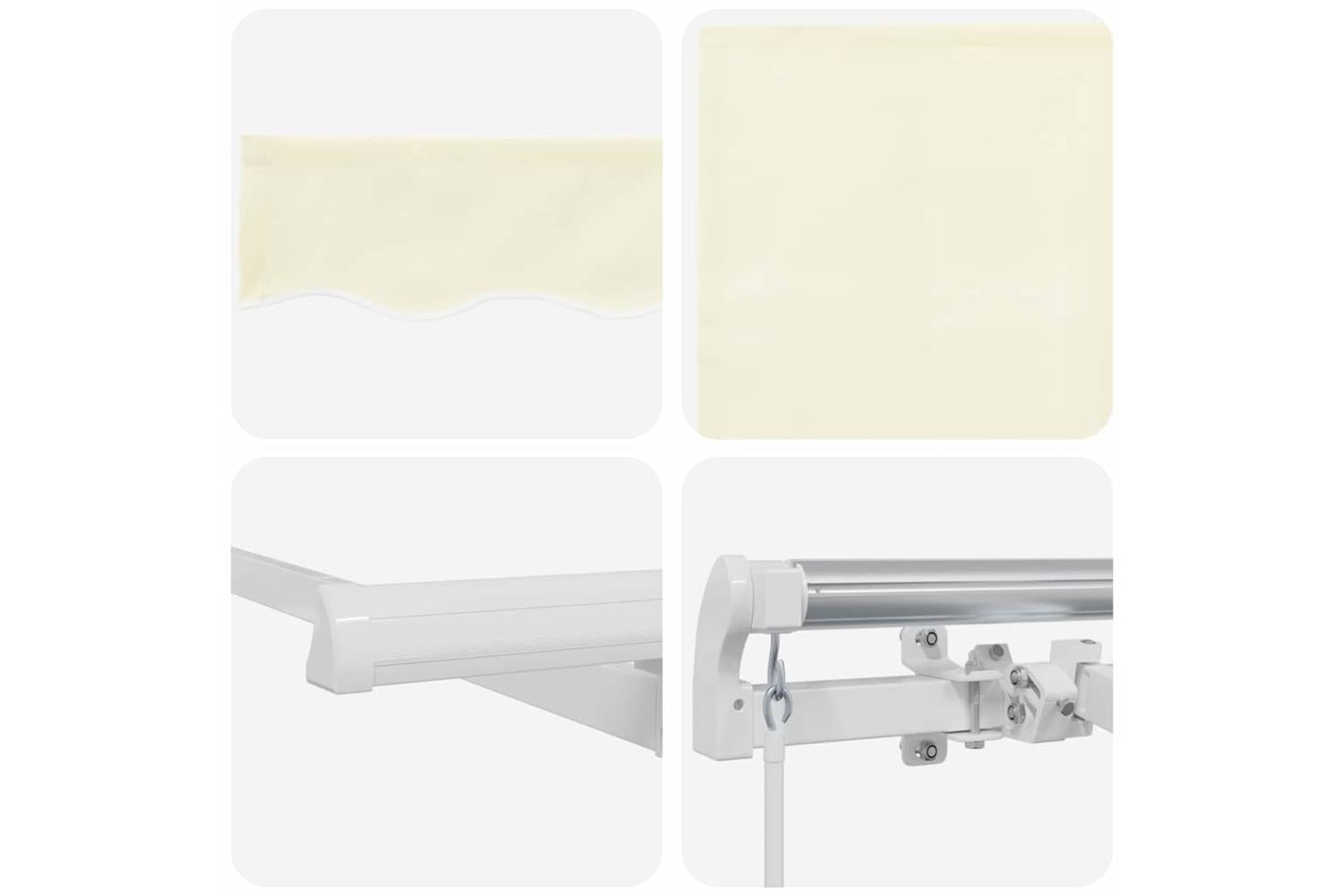 Vidaxl Retractable Awning Cream 350 X 200 Cm Polyester And Aluminium-8