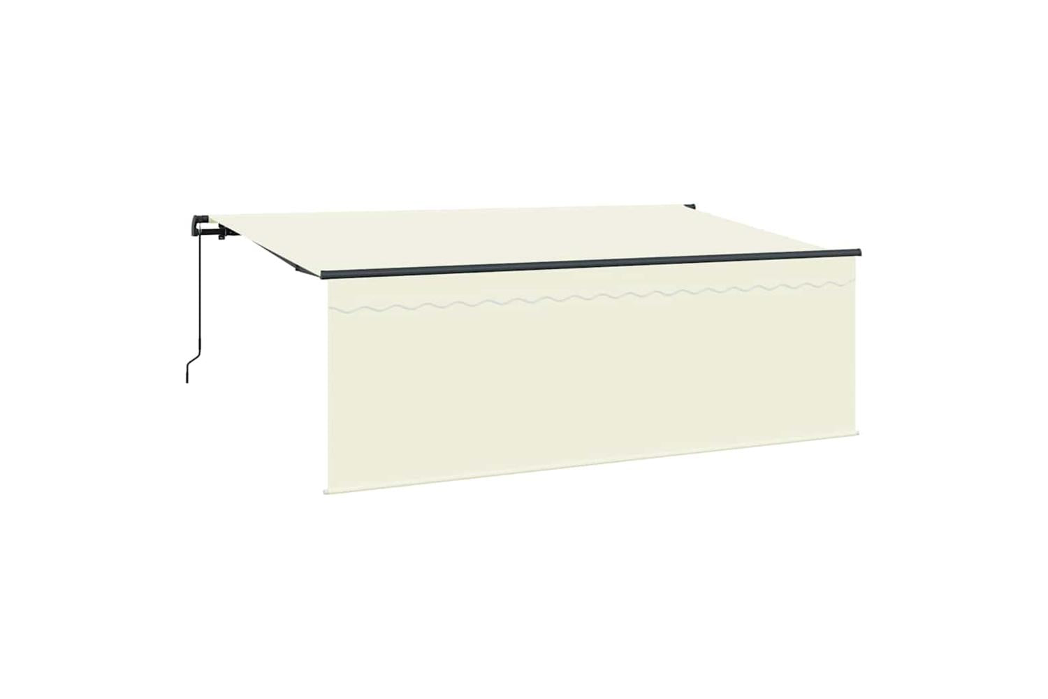 Vidaxl Awning With Blind Cream 350 X 200 X 120 Cm Fabric And Metal-6