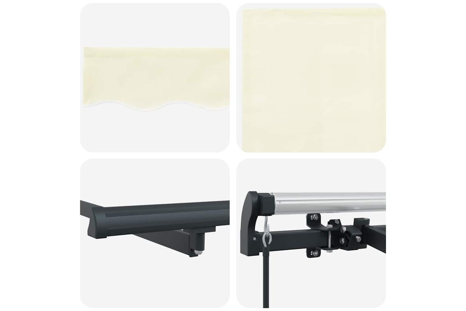 Vidaxl Awning With Blind Cream 350 X 200 X 120 Cm Fabric And Metal-10
