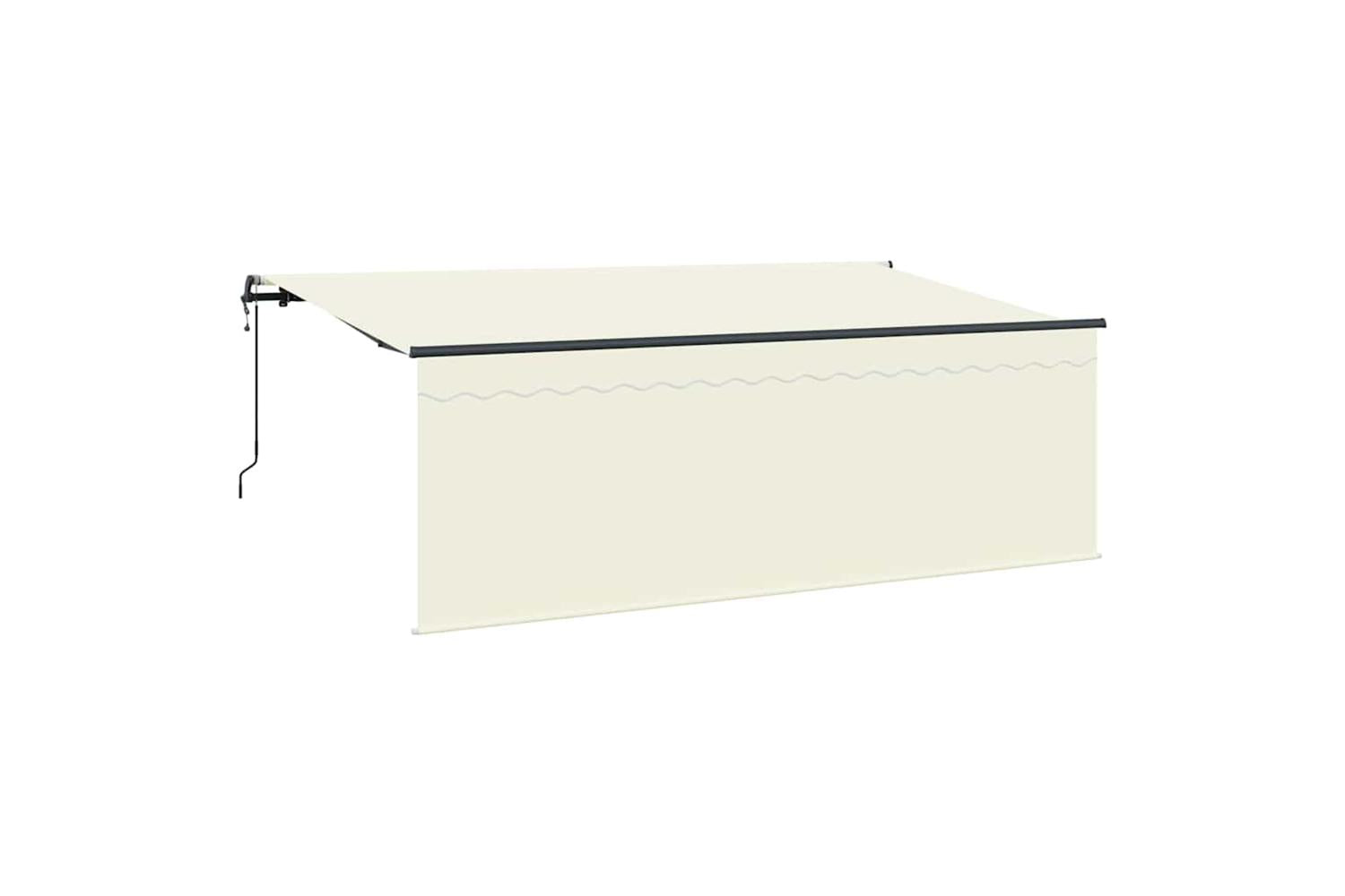 Vidaxl Awning With Blind Cream 350 X 200 X 120 Cm Fabric And Metal