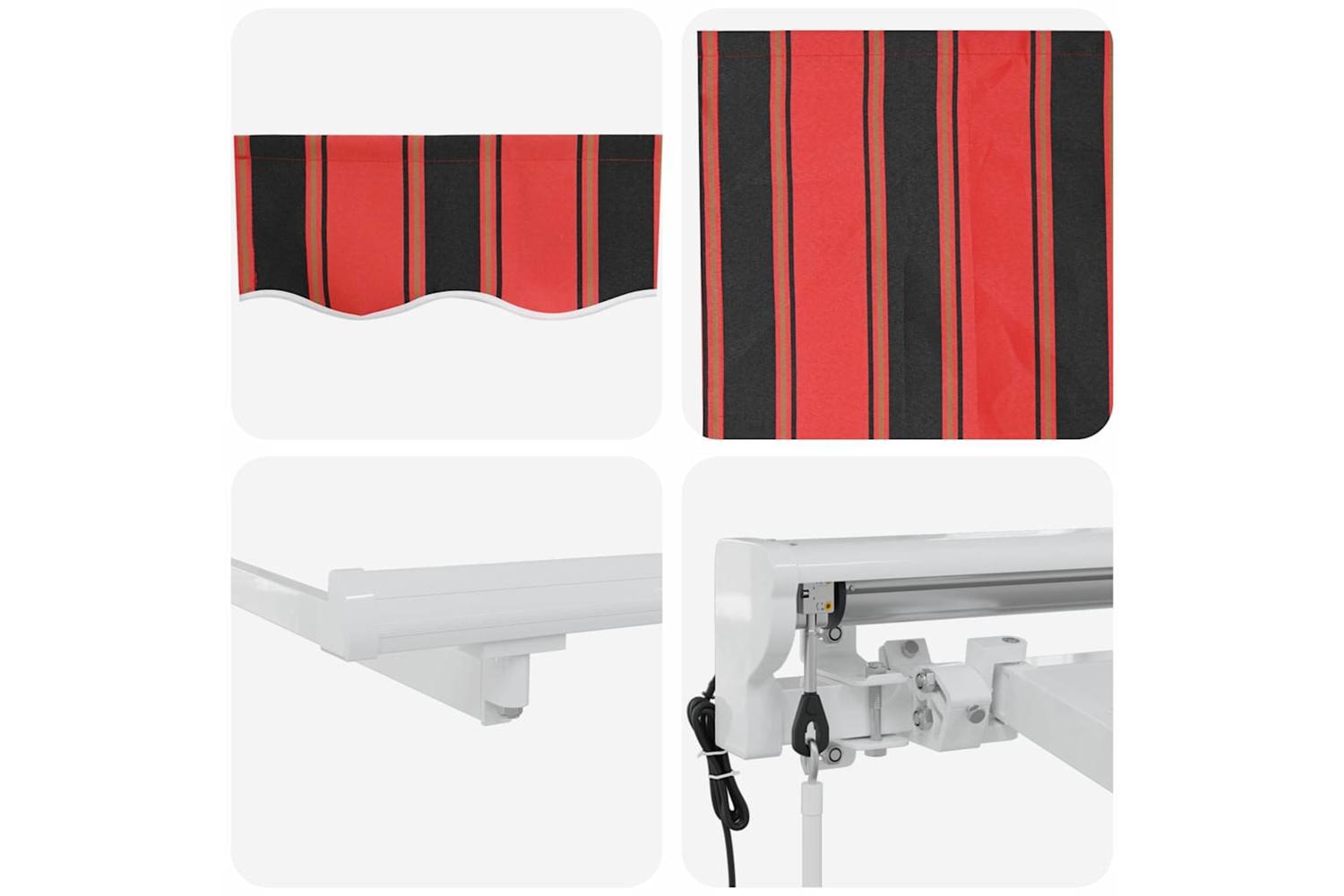 Vidaxl Retractable Awning Multicolour Stripe 350x200 Cm Fabric-8