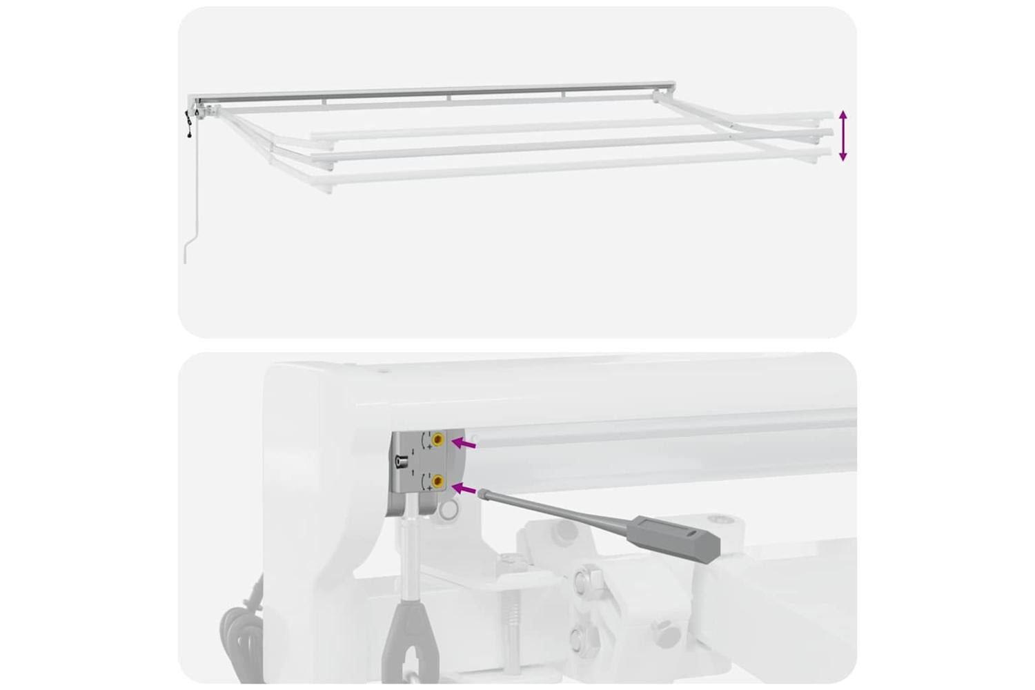 Vidaxl Retractable Awning Multicolour Stripe 350x200 Cm Fabric-10