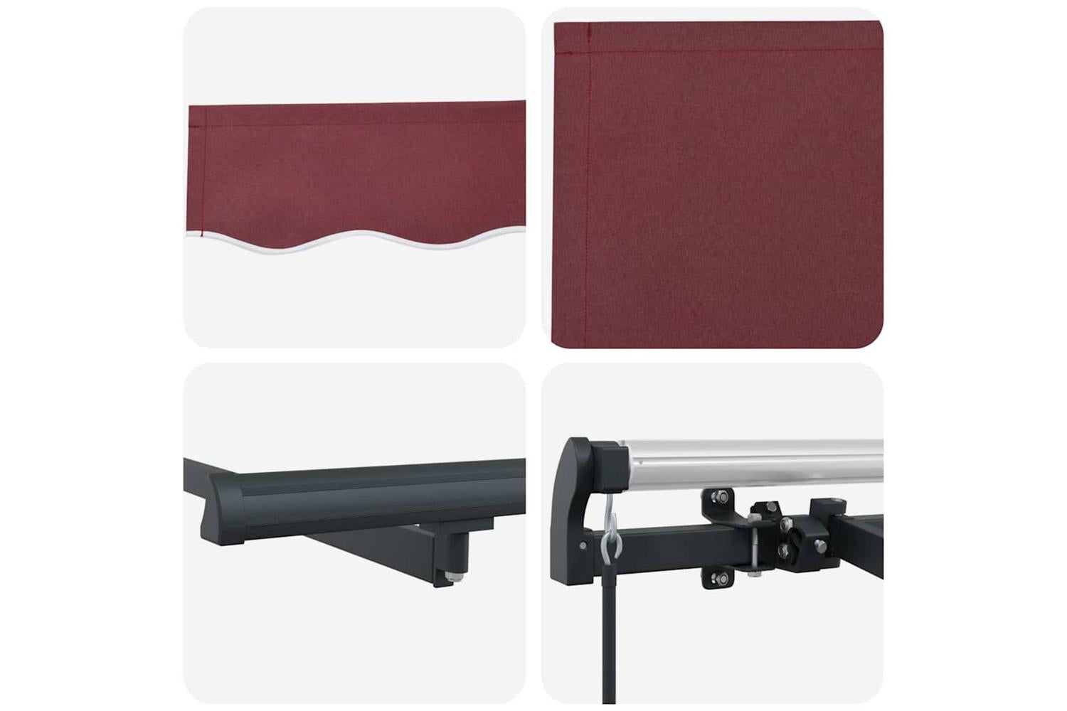 Vidaxl Retractable Awning Burgundy 350 X 200 Cm-8