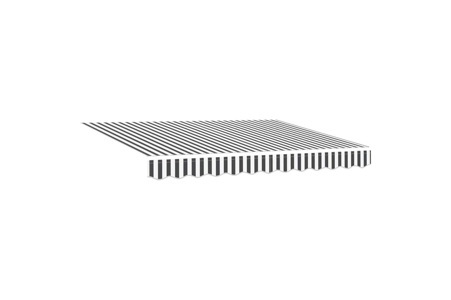Vidaxl Retractable Awning Anthracite And White 350x200 Cm Fabric-4