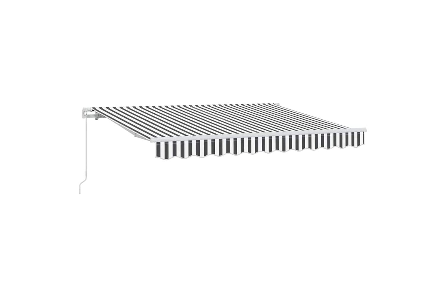 Vidaxl Retractable Awning Anthracite And White 350 X 200 Cm-2