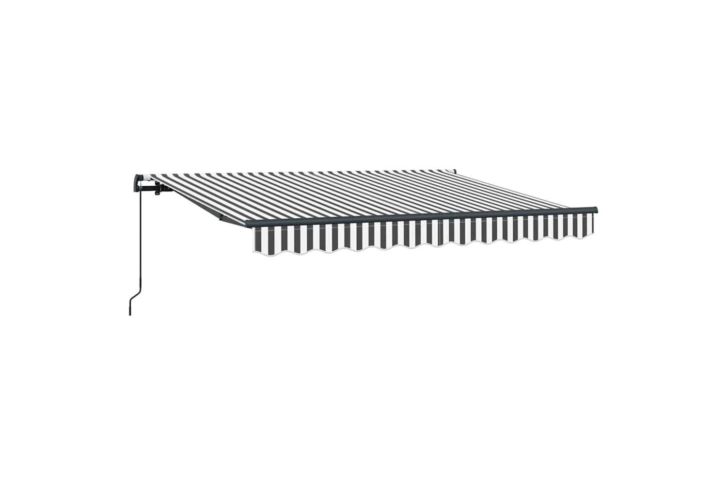 Vidaxl Retractable Awning Anthracite And White 350 X 200 Cm