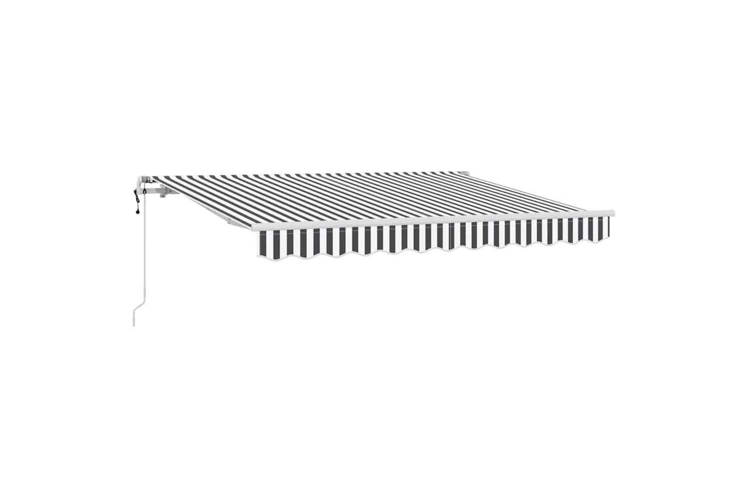 Vidaxl Retractable Awning Anthracite And White 350 X 200 Cm-2