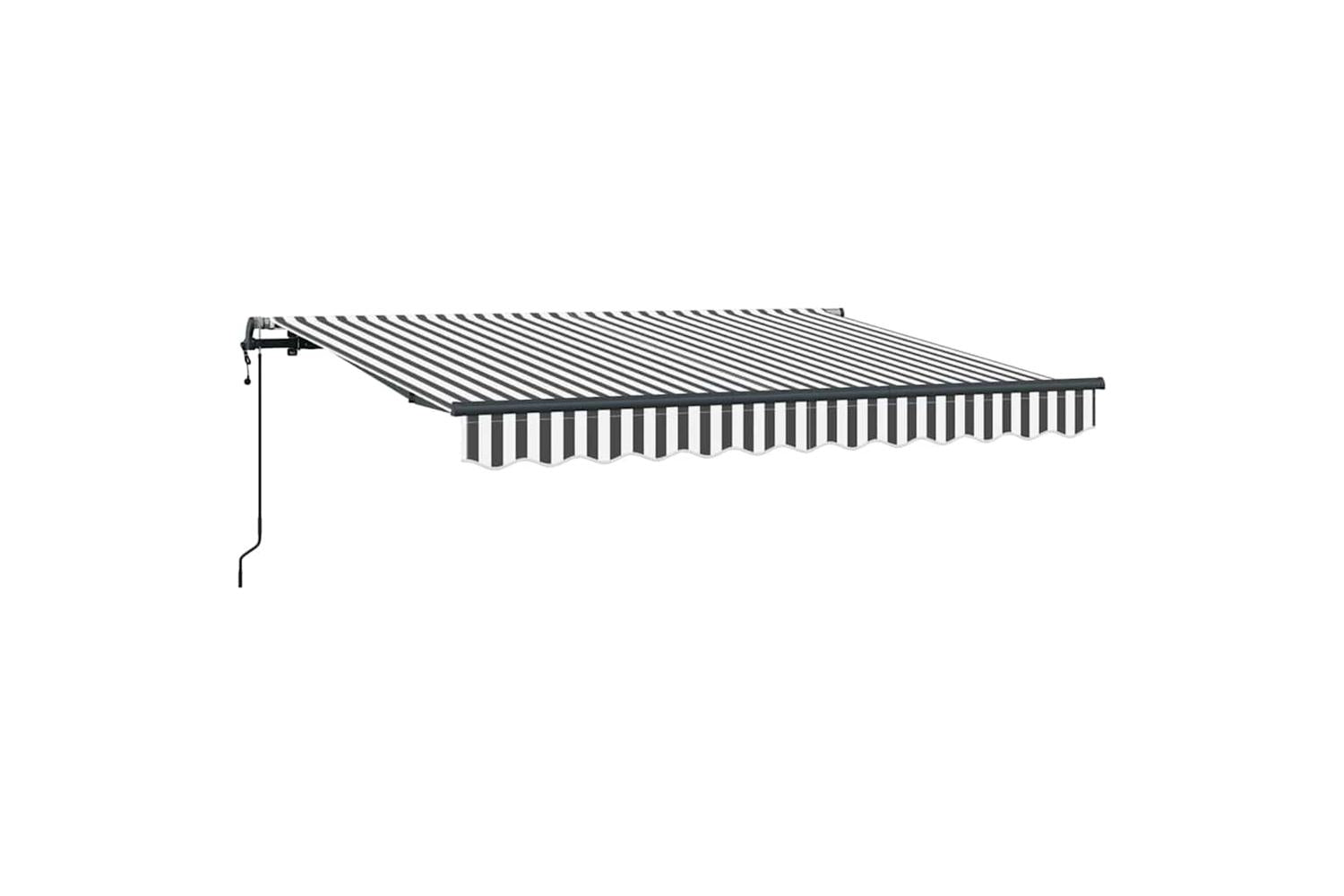 Vidaxl Retractable Awning Anthracite And White 350 X 200 Cm-2
