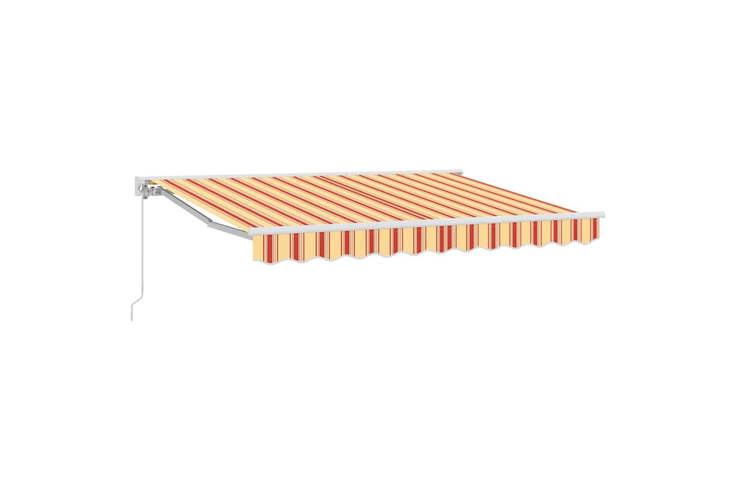 Vidaxl Retractable Awning Manual Multicolour Stripe 350x200 Cm Fabric