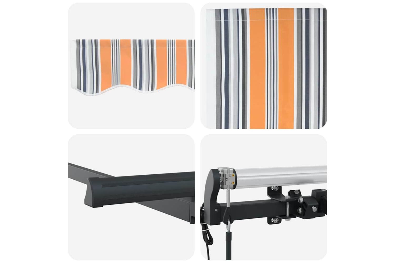 Vidaxl Retractable Awning Multicolour 350 X 200 Cm-8