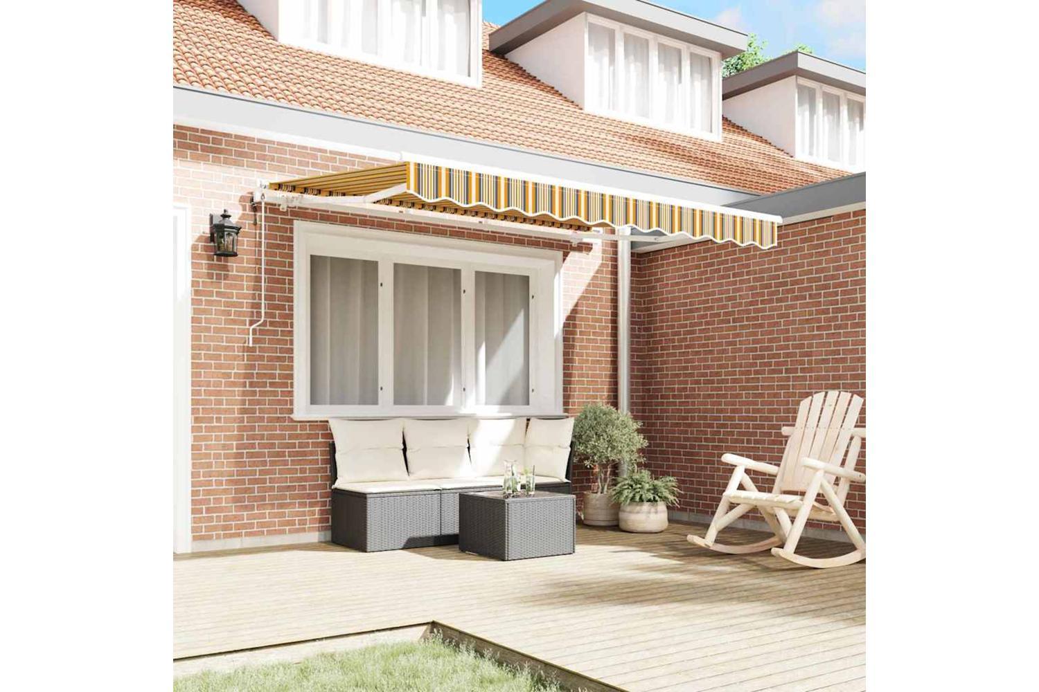 Vidaxl Retractable Awning Multicolour 350 X 200 Cm-3