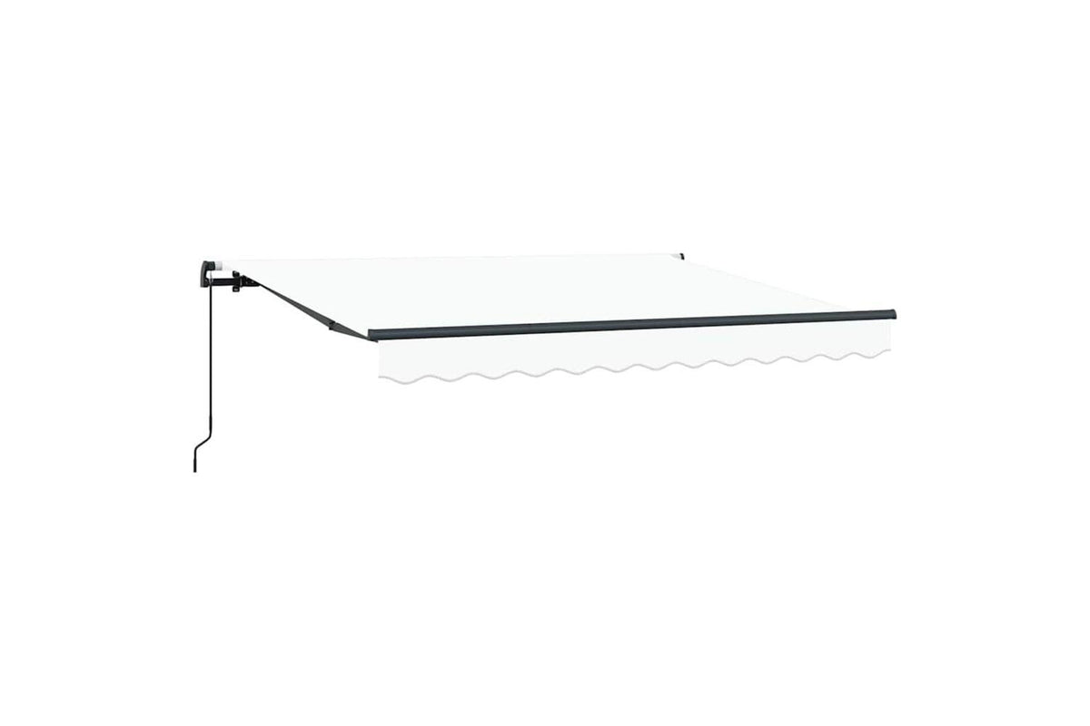 Vidaxl Retractable Awning White 350 X 200 Cm Polyester And Aluminium-5