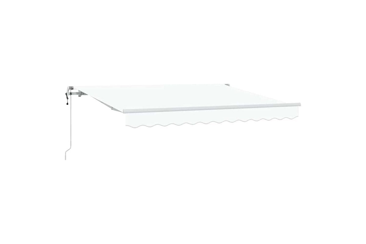 Vidaxl Retractable Awning White 350 X 200 Cm Polyester And Aluminium-2