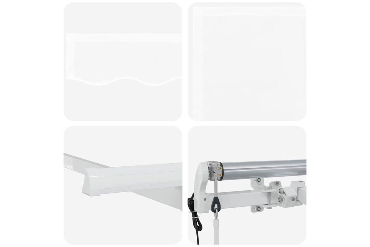 Vidaxl Retractable Awning White 350 X 200 Cm Polyester And Aluminium-8