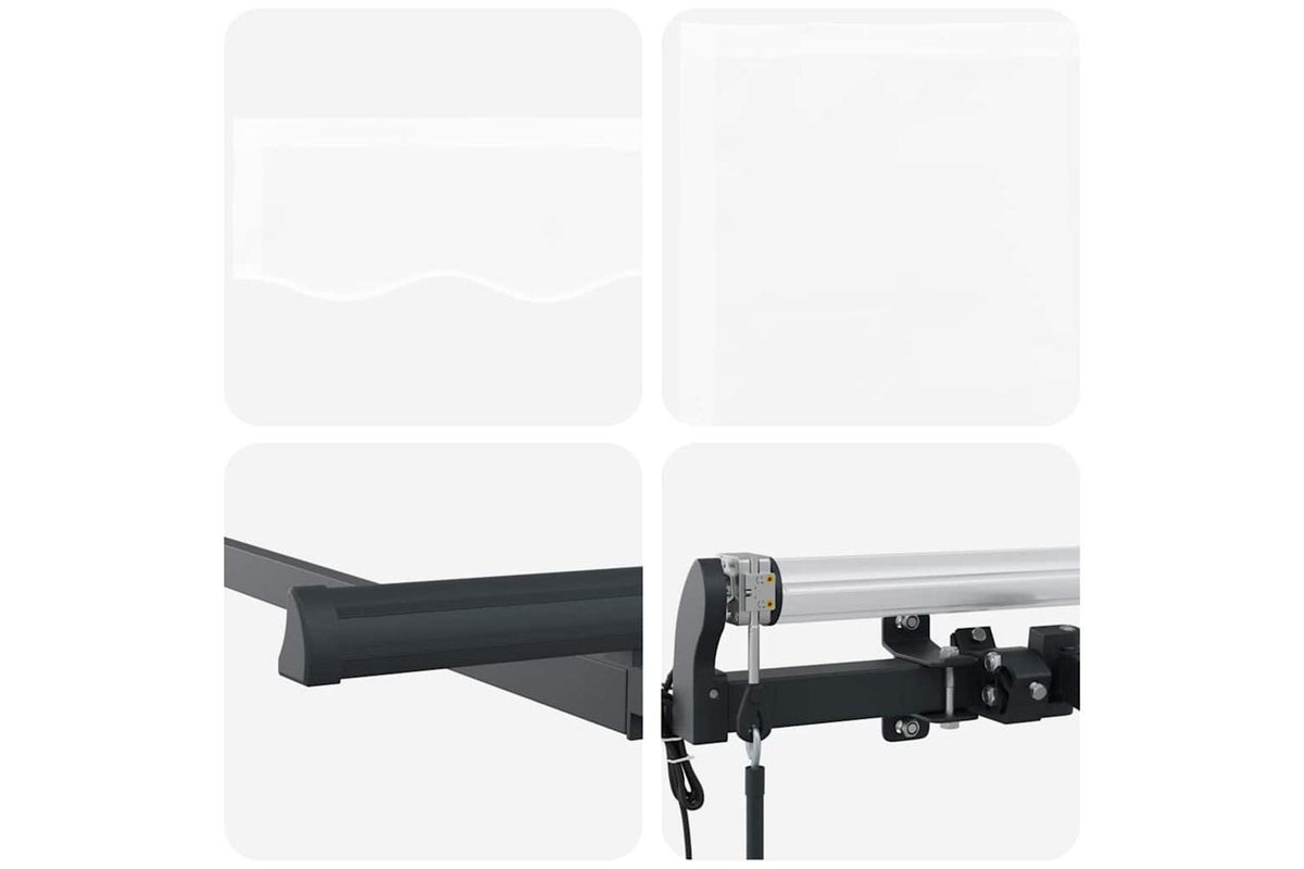 Vidaxl Retractable Awning White 350 X 200 Cm Polyester And Aluminium-8
