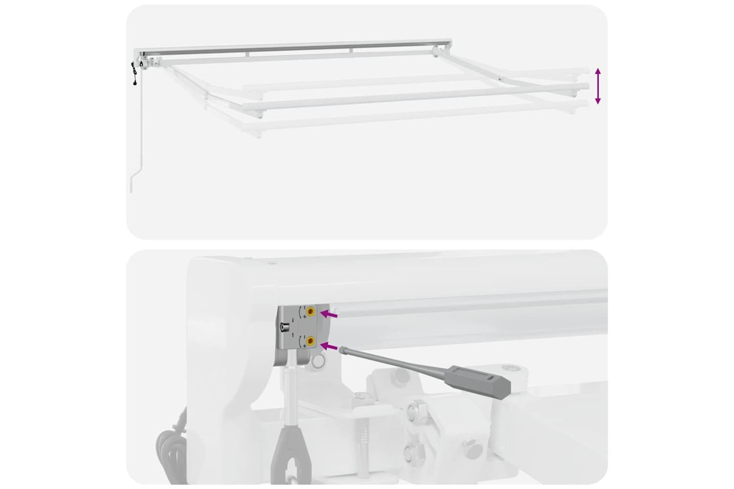 Vidaxl Retractable Awning Red 350x200 Cm Fabric-10