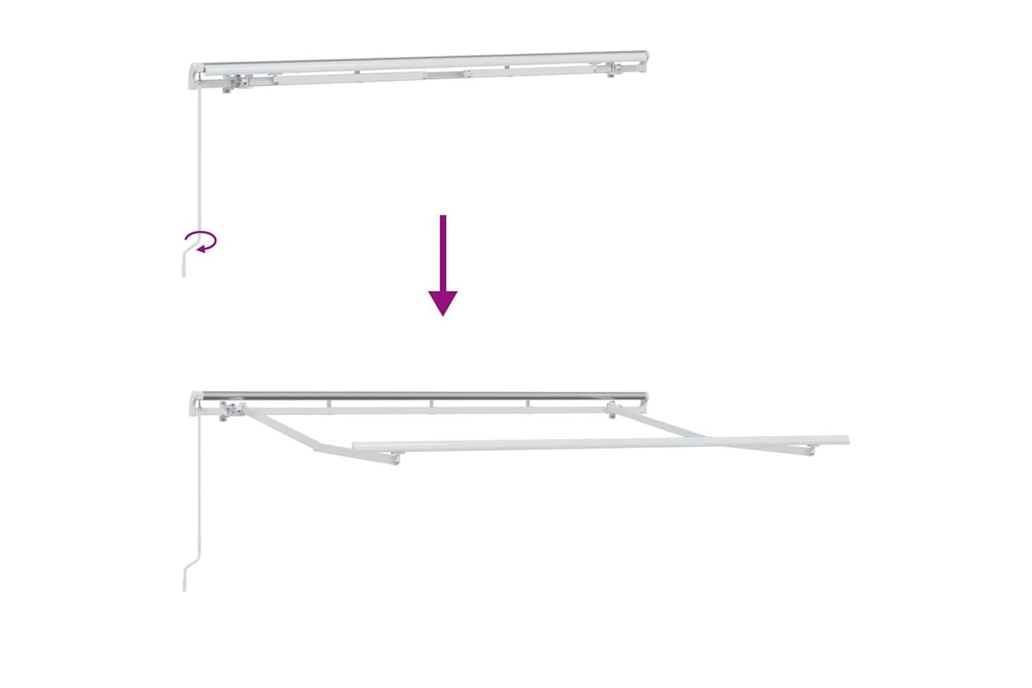 Vidaxl Retractable Awning Red 350 X 200 Cm Polyester And Aluminium-9