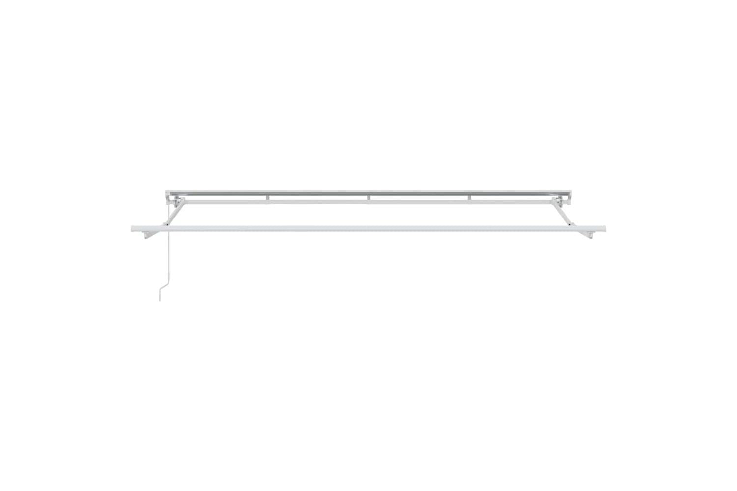 Vidaxl Retractable Awning Manual Blue And White 400x200 Cm Fabric-7