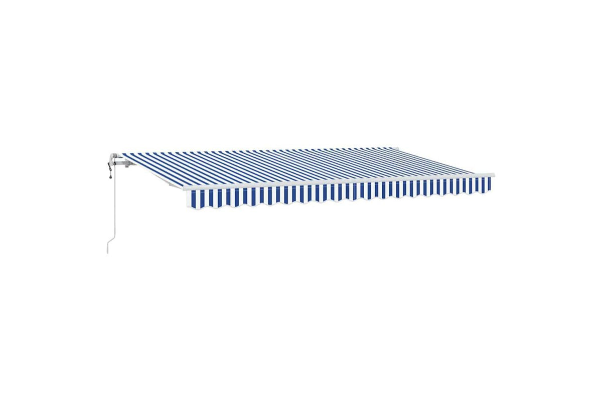 Vidaxl Retractable Awning Blue And White 400 X 200 Cm