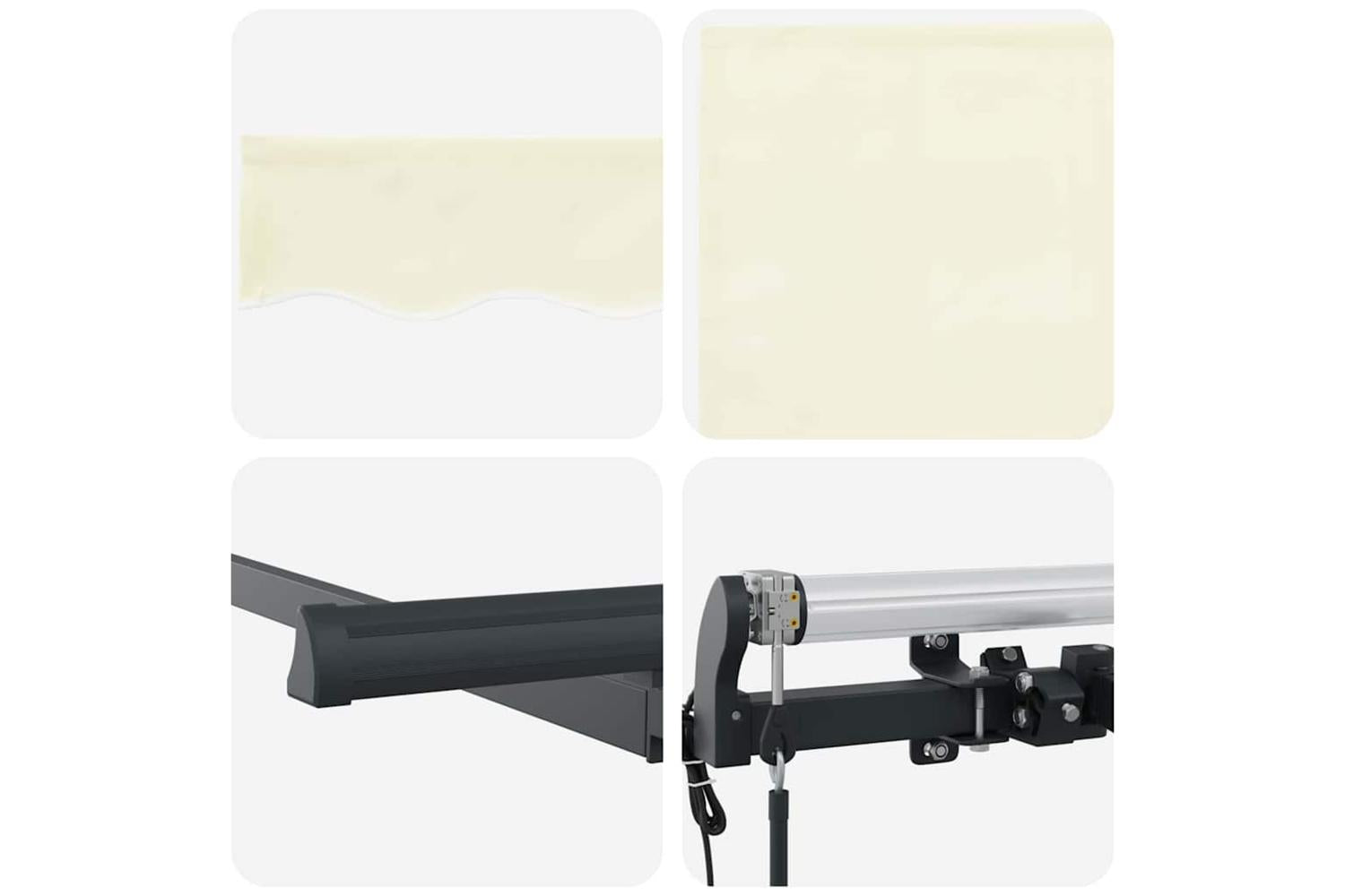 Vidaxl Retractable Awning Cream 400 X 200 Cm Polyester And Aluminium-8