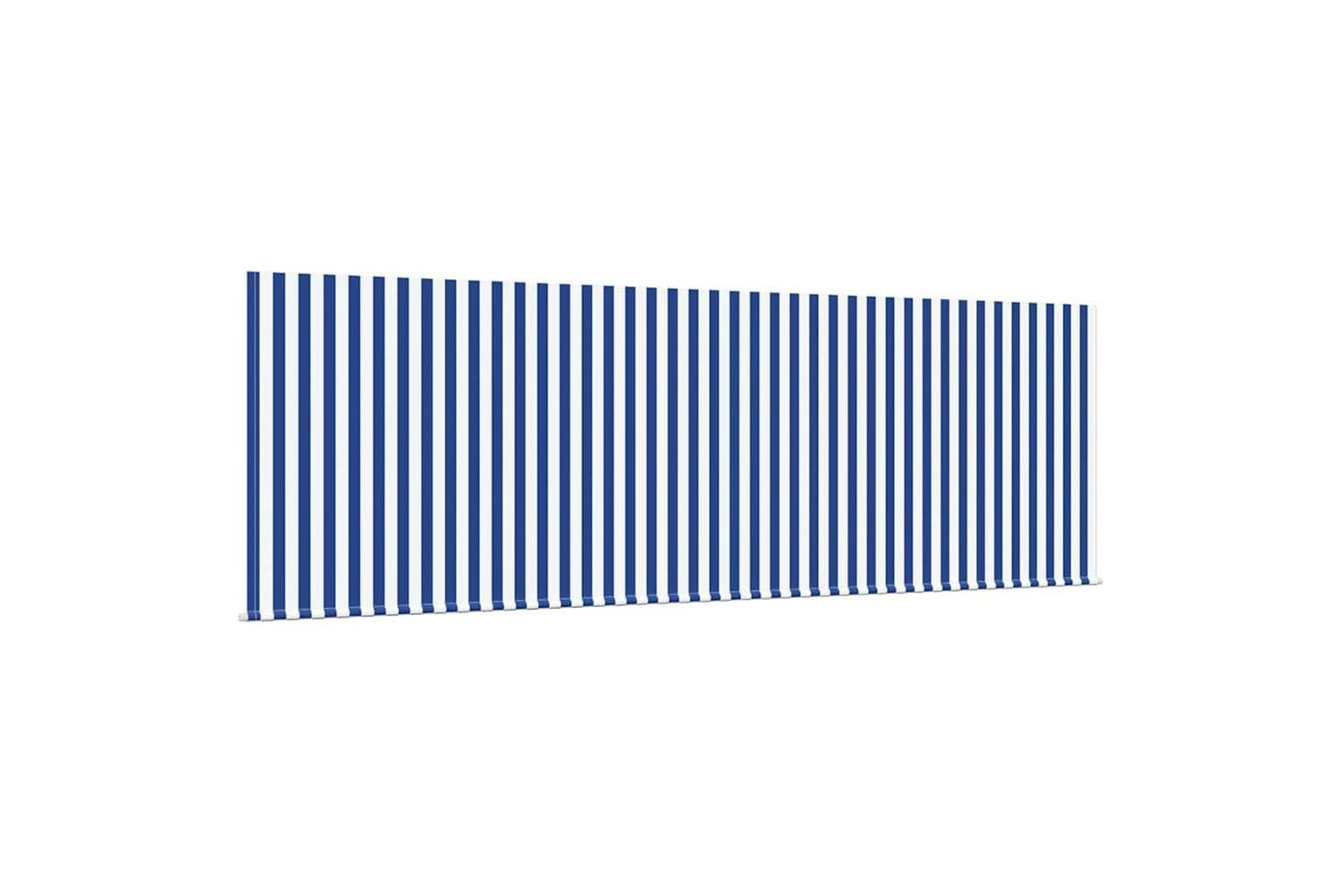 Vidaxl Retractable Awning Manual Blue And White 400 X 200 Cm Fabric-5