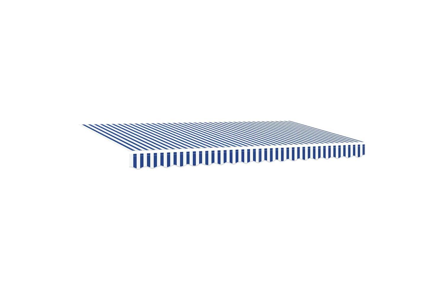 Vidaxl Retractable Awning Manual Blue And White 400 X 200 Cm Fabric-5