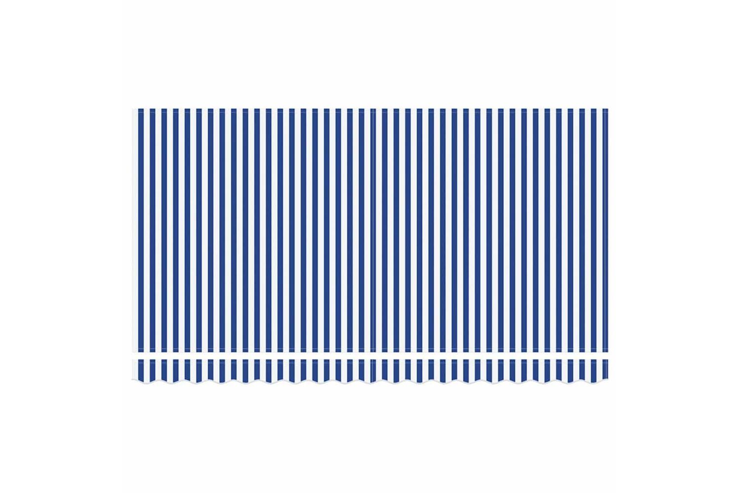 Vidaxl Retractable Awning Manual Blue And White 400 X 200 Cm Fabric-8