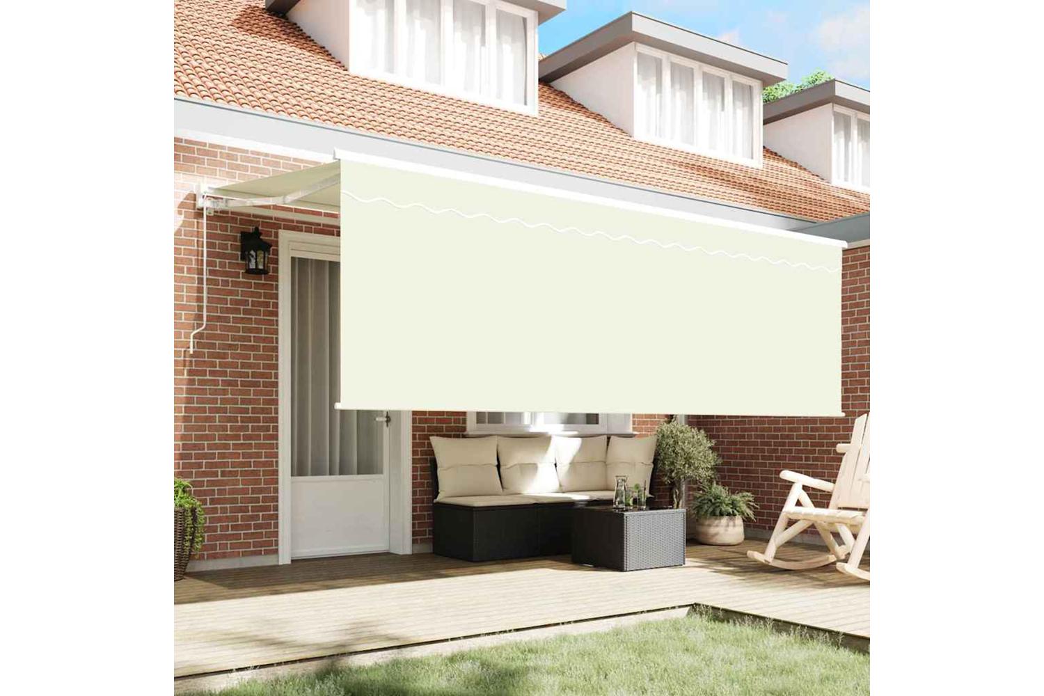 Vidaxl Retractable Awning Cream 400 X 200 Cm Fabric-3
