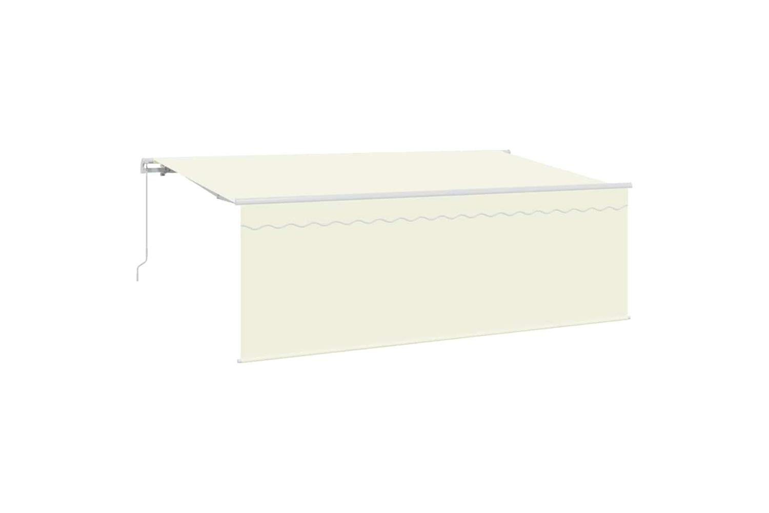 Vidaxl Retractable Awning Manual Cream And White 400 X 200 Cm-2