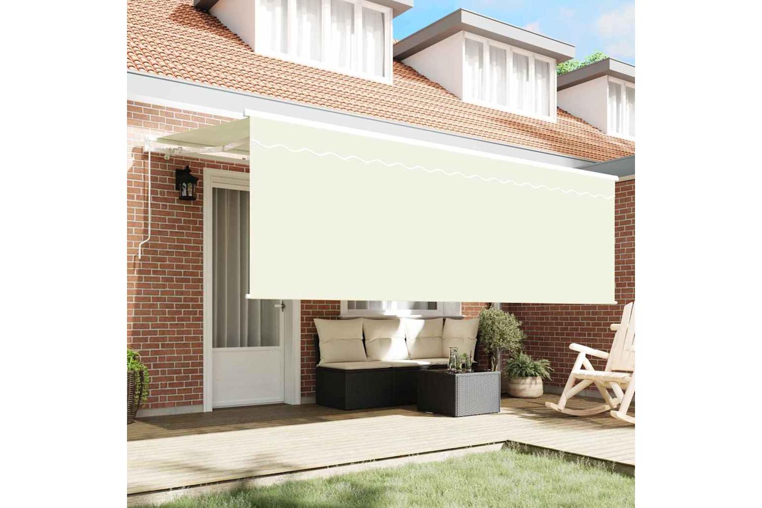 Vidaxl Retractable Awning Manual Cream And White 400 X 200 Cm-3