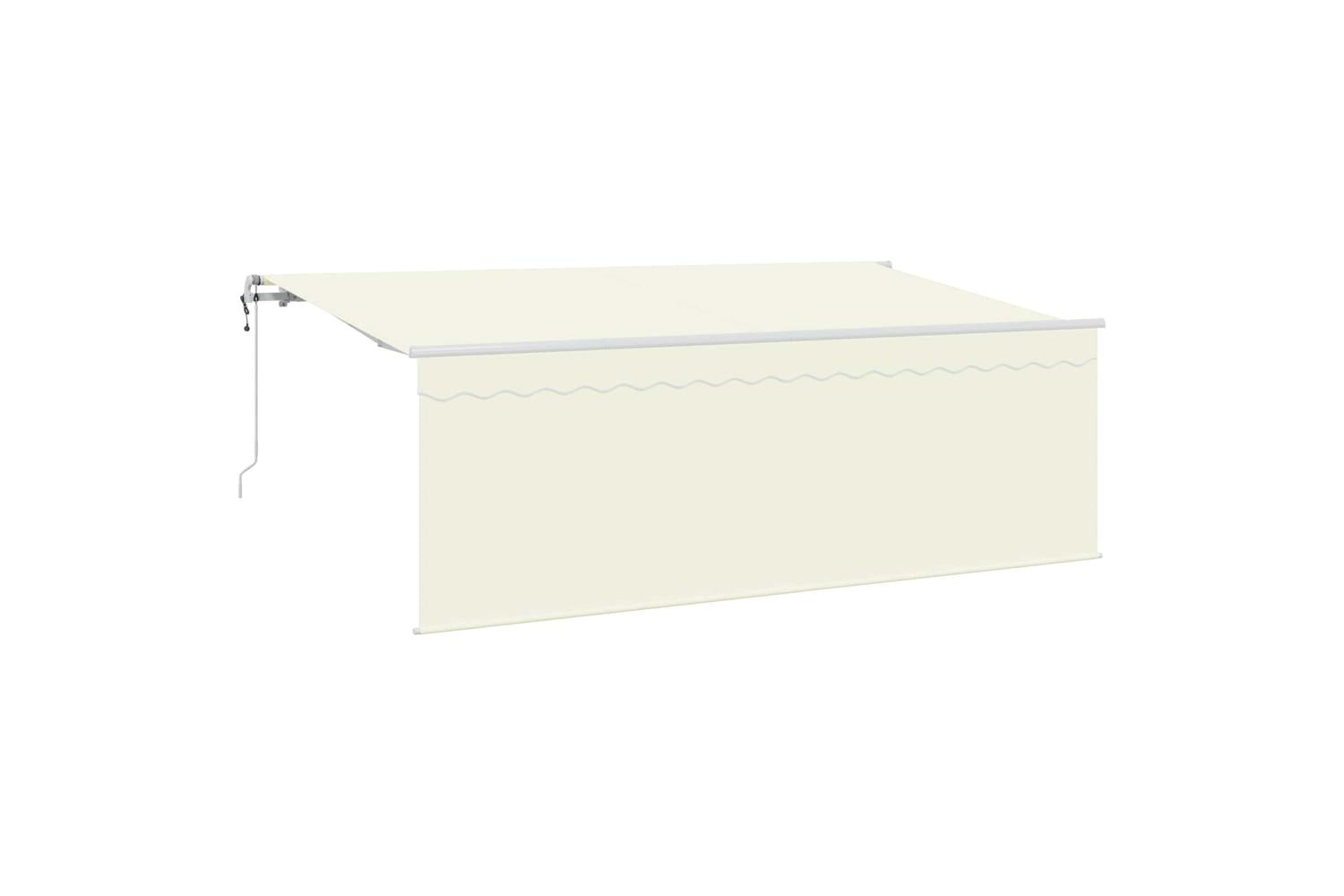 Vidaxl Retractable Awning Cream And White 400 X 200 Cm-2