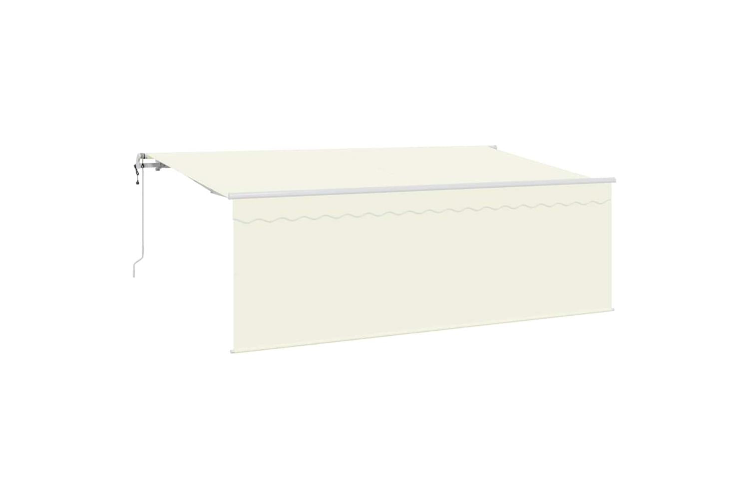 Vidaxl Retractable Awning Cream And White 400 X 200 Cm-4