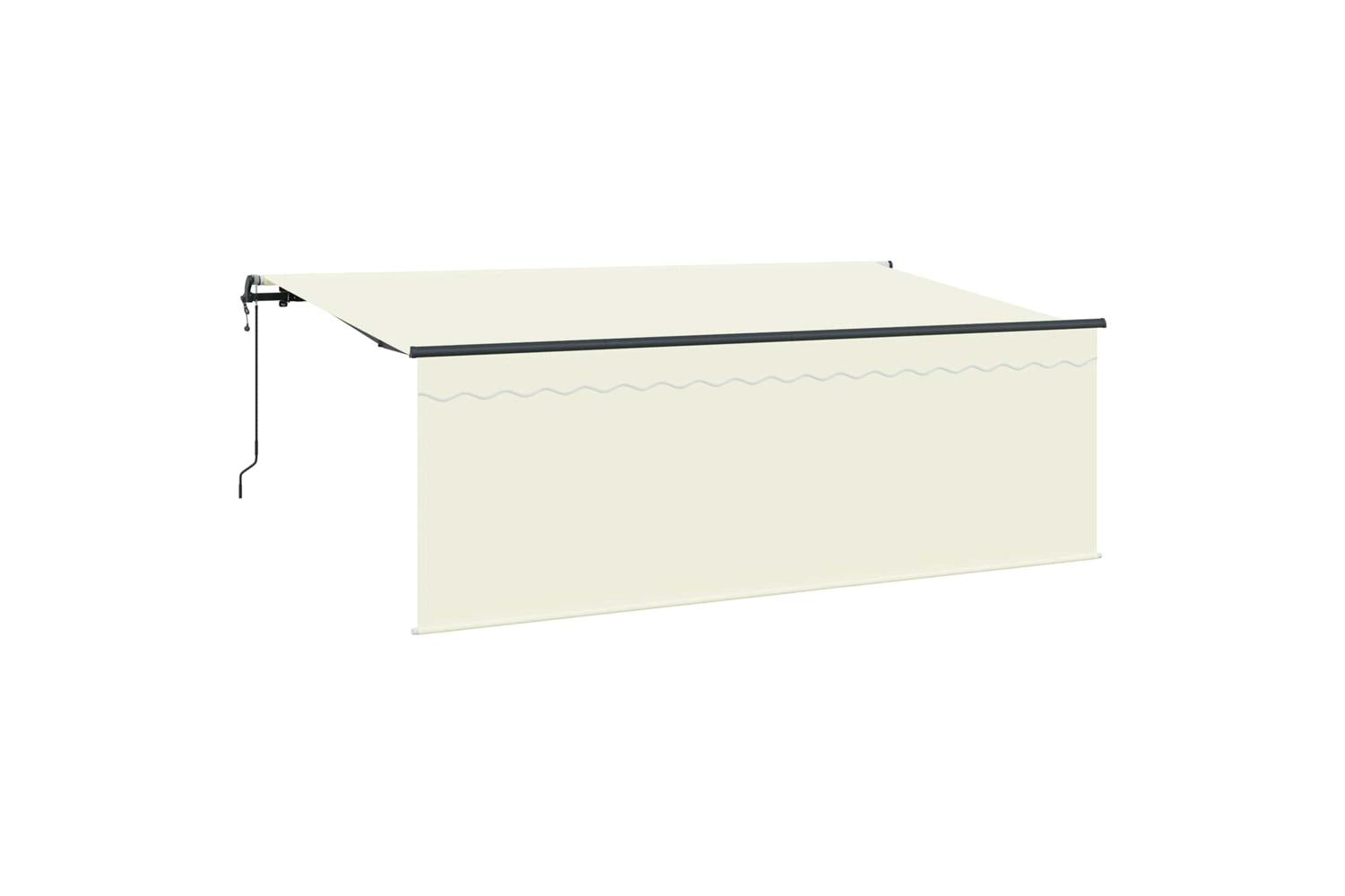 Vidaxl Retractable Awning Cream And Anthracite 400 X 200 Cm-7