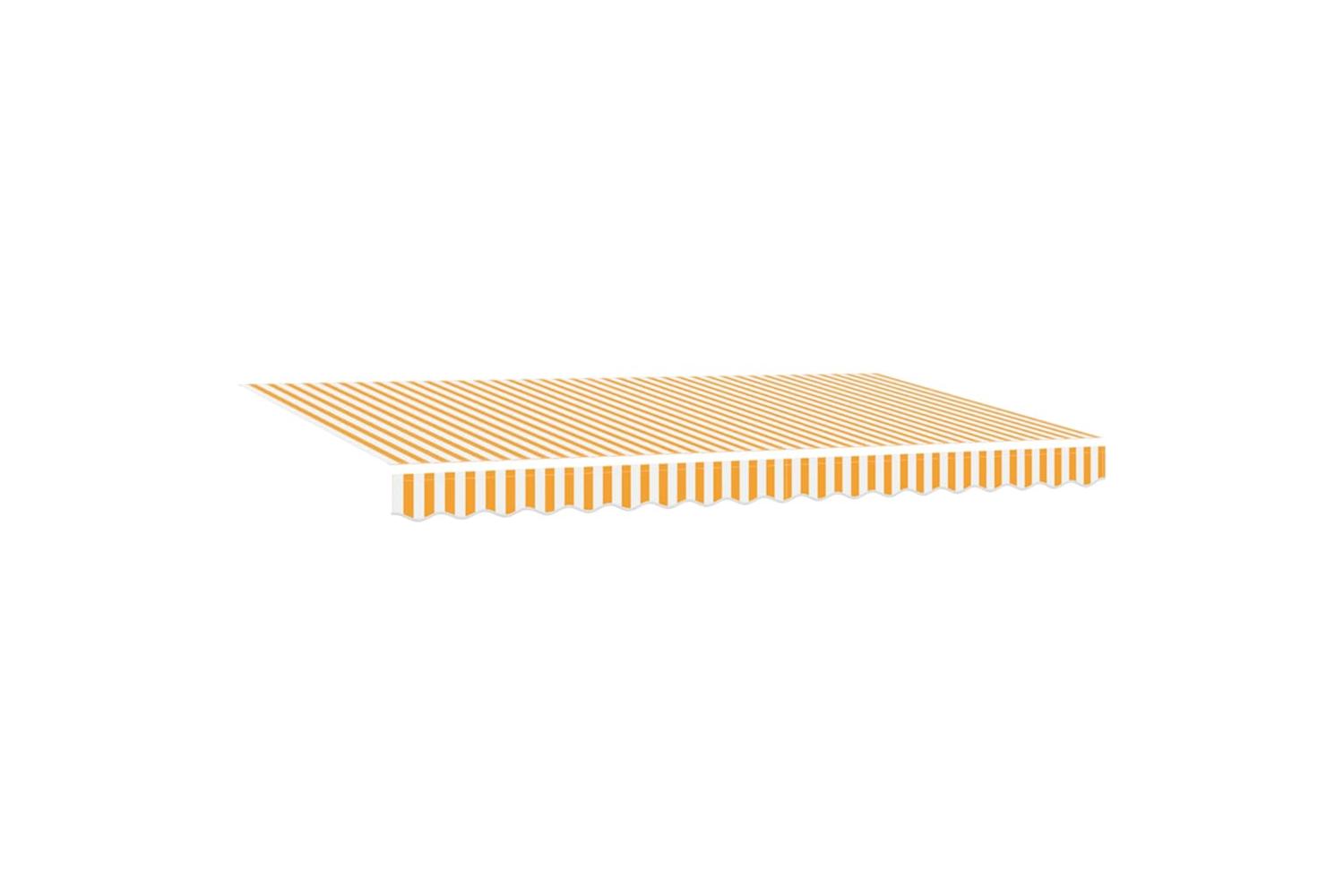 Vidaxl Retractable Awning Yellow And White 400 X 200 Cm