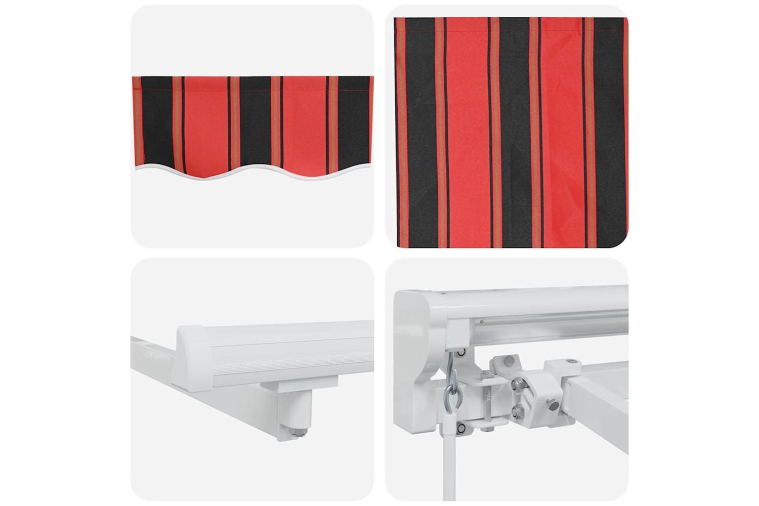 Vidaxl Retractable Awning Manual Multicolour Stripe 400x200 Cm Fabric-8
