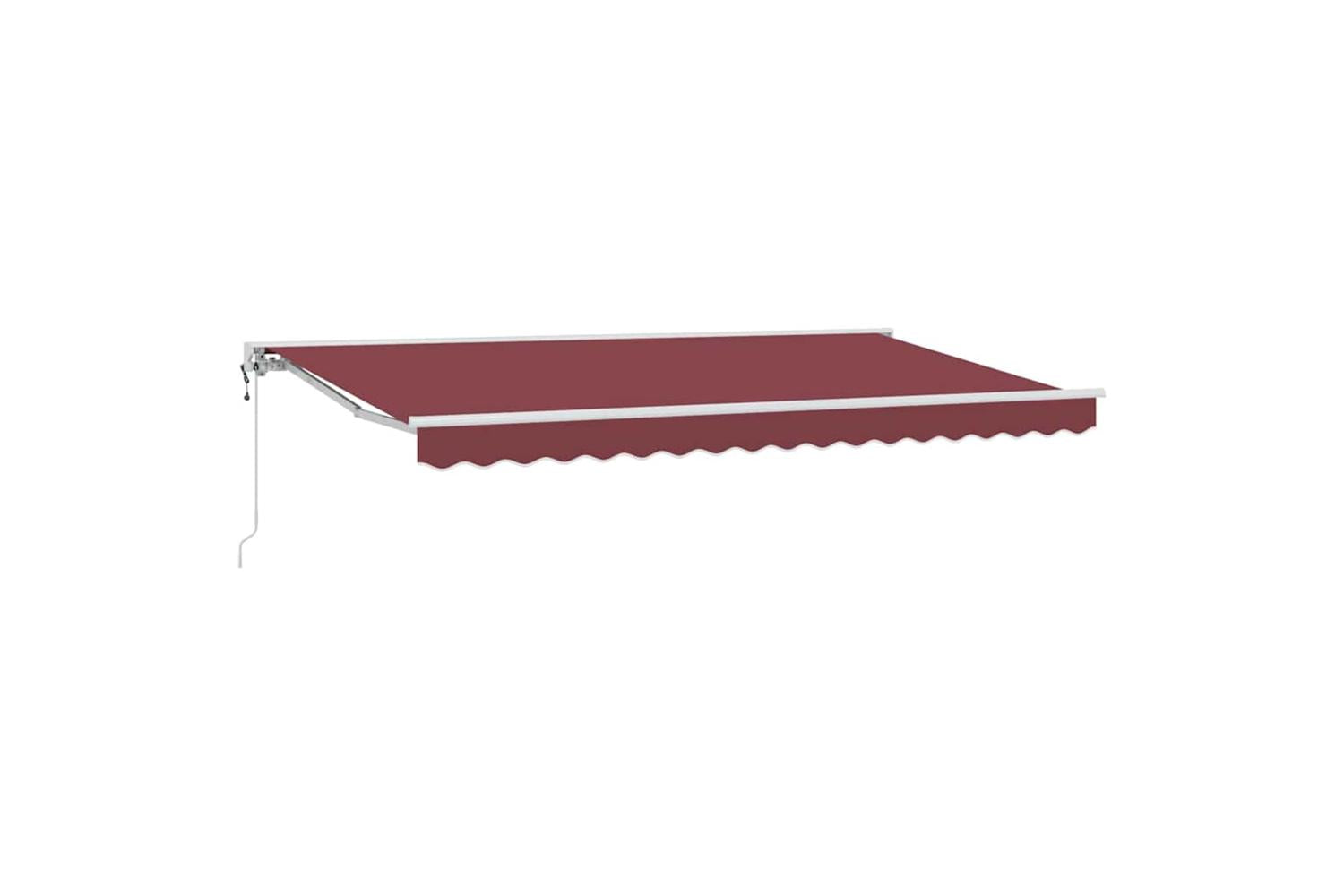 Vidaxl Retractable Awning Burgundy 400x200 Cm Fabric