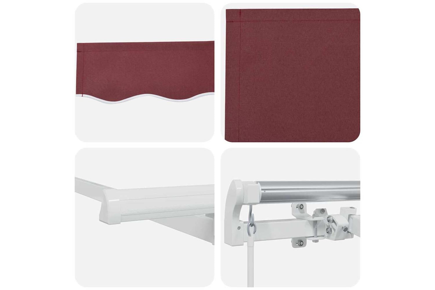 Vidaxl Retractable Awning Burgundy 400 X 200 Cm-8