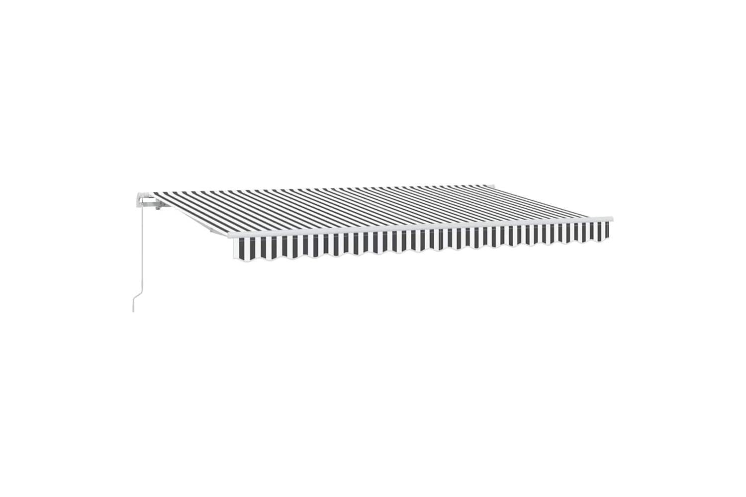 Vidaxl Retractable Awning Anthracite And White 400 X 200 Cm-2